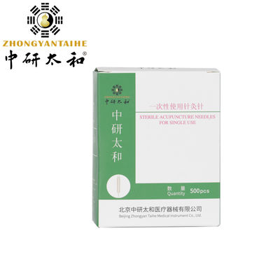 500 adet Zhongyan Taihe Akupunktur İğneleri Tek Kullanımlık Steril Bakır Saplı Tüplü Akupunktur İğnesi
