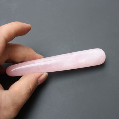 Kalite  Acupuncture Pink Crystal Massage Stick Quartz Beauty Body Relaxation fabrika