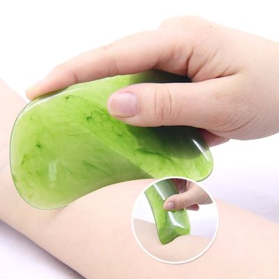 Yeşil Yeşim Tabak Çıkarma Guasha Tahta Doğal Geleneksel Masaj Aracı