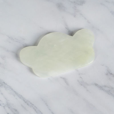 Düzensiz Yeşil Yeşim Gua Sha Masaj Aracı Ergonomik Tasarımlı Vücut Ve Yüz Guasha