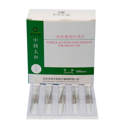 Zhongyan Taihe Yüksek Kalite 500 pcs Tek kullanımlık Steril Akupunktur İğneleri Akupunktur Terapisi
